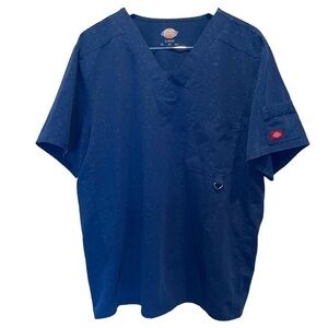 Dickies Navy Blue Scrub Scrubs Top Size large